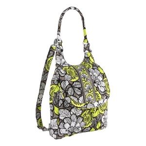 Vera Bradley Citron Backpack Tote Green Grey White
